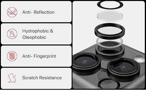 MOBIKTC [4 Pack Camera Lens Protector For Motorola Signature 5G Tempered Glass Metal Camera Rings//Anti-Scratch/Case Friendly [Black] 2