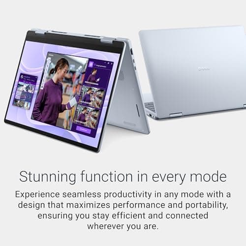 New Dell 14 Plus 2-in-1 Touch Laptop, AI Enabled Intel Core Ultra 5 226V, 16GB LPDDR5X, 512Gb SSD, Intel Arc Graphics, 14" FHD+ 300nits WVA Display, Backlit Keyboard + FPR, Ice Blue, 1.61 Kg 3