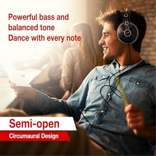 Superlux Semi-Open Studio Headphones – Over-Ear, Lightweight & Comfortable, High-Fidelity Sound for Mixing, Recording, Gaming & Everyday Listening 4