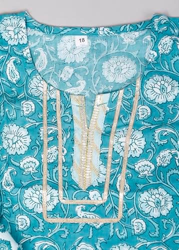 KidsVilla Kids Baby Girl Kurti Sharara Set 6 Months–8 Years | Premium Taj Cotton Ethnic Wear | Lightweight Traditional Dress | New Born Baby Dress | Baby Girls Salwar Frock Suit RAMA 3