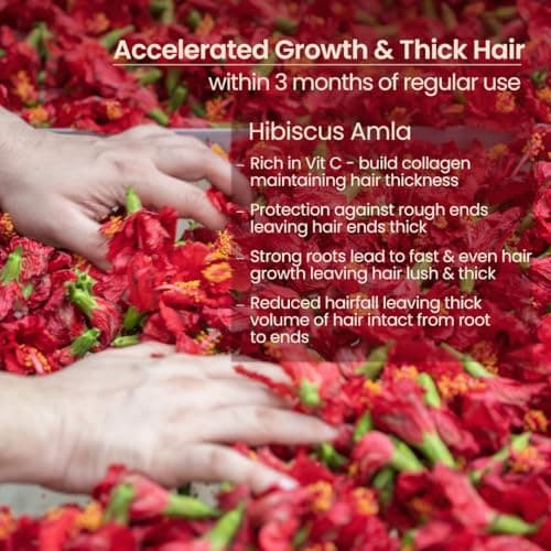 Nat Habit Hibiscus Amla Hair Oil For Men & Women, Helps In Hair Growth & Thickness, For All Hair Types, No Paraffin, Mineral Oil, Preservatives & Chemicals, 100ml 5