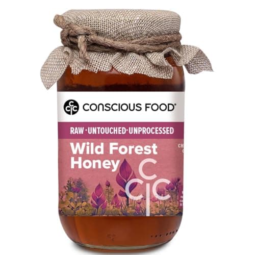 Conscious Food Wild Forest Honey | 500g | 100% Raw, Pure and Natural | Unprocessed & Unpasteurized Honey | Value Pack