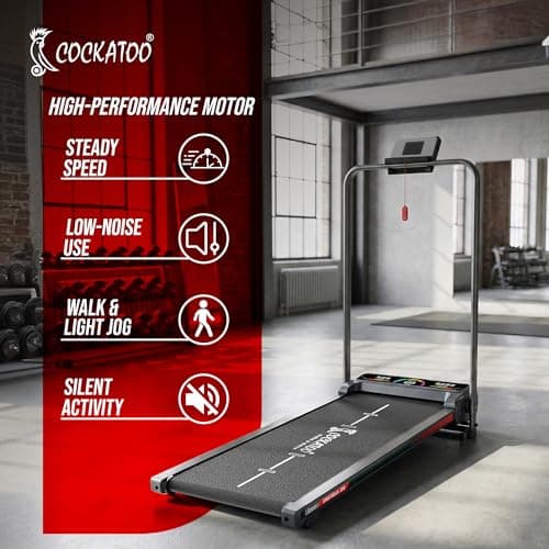 Cockatoo Smart-Walk 2AH Slimmest Walking Pad for Home with Handle 2HP-3.5HP Peak, Under Desk Treadmill for Home Use, 3 Level Manual Incline 6 Automatic Program, Max User Weight 110Kg 3