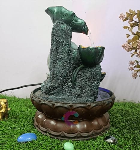 Craftisan™ Decorative Water Fountain for Home Décor, Office, Indoor & Outdoor, Garden, Puja Room, Vaastu, Reception, Spa, Gifting. (Grey Buddha UR-048) 4