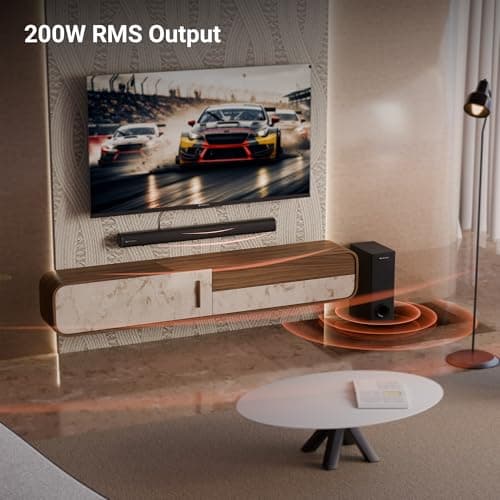 Zebronics 200W Soundbar with Dual Drivers, Virtual 5.1 Surround, 5.2" Subwoofer, BT v5.3, TV (ARC), USB, AUX, Wall Mountable, Karaoke, Wireless Mic, LED Display (Juke Bar 4120) 2