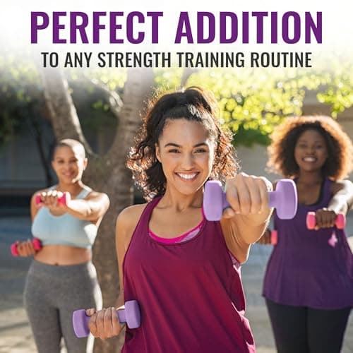 Slovic Dumbbell Set [2 Kg Each] | Neoprene Dumbbell Set for Home Gym | Gym Dumbbell Set for Home Workout | Gym Equipment for Home Workout | Anti-Skid Iron Dumbbell | Dumbbells for Women [Purple] 5