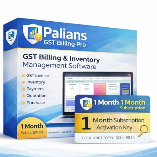 GST Billing Software India - Palians Pro 1 Month Subscription | GST Invoice Generator with AI Assistant | Billing Software for Shop & Small Business