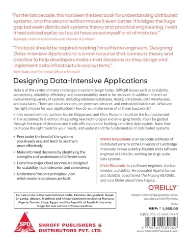 Designing Data-Intensive Applications: The Big Ideas Behind Reliable, Scalable, and Maintainable Systems, 2nd Edition (Greyscale Indian Reprint) 2