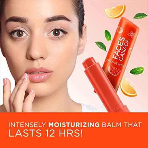 FACESCANADA Lip Balm - Orange Mint 01, 4.5g | 12HR Moisture | SPF 15 | Shea Butter, Vitamin C & E Enriched | Hydrating & Nourishing For Dry Chapped Lips | Softens Lips pack of 1 2