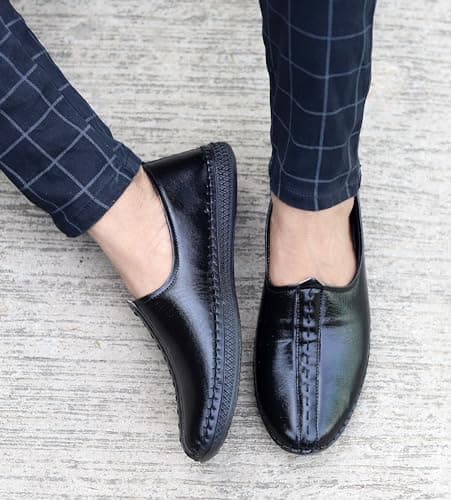 Zixer E7008 Ethnic Wear Wedding Party Half Shoes for Men Mojri Casual Formal Back Open Shoe Casuals for Men Black 3