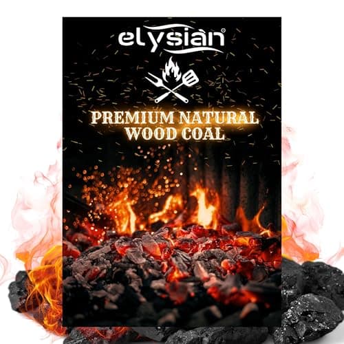 Elysian Charcoal Barbecue and Grilling Cooking Coal 1 kg for BBQ Angeethi Low Smoke Coal for Home Kitchen Garden & Cooking