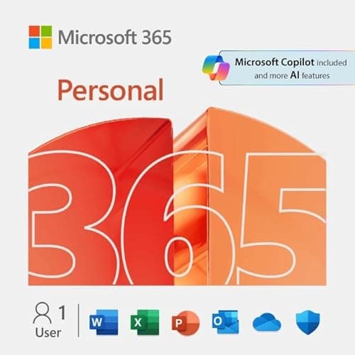 Microsoft 365 Personal - 1 User - 1 TB of cloud storage - Advanced security - Innovative apps with AI - 12-Month Subscription - Windows/Mac/iOS/Android (Email delivery in 1 hours-No CD)