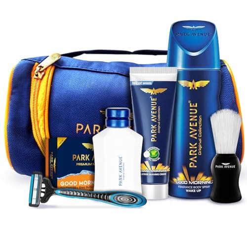 Park Avenue Good Morning Grooming Collection 7 in-1 Combo Grooming Kit for Men | Gift Set for Men | Father’s Day Gift for Dad | Shaving Kit for Men | Shaving Foam | After Shave | Gift Hamper for Men, 