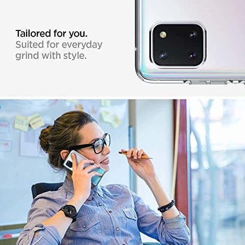 JGD PRODUCTS for Samsung Galaxy Note 10 Lite Premium Transparent Hybrid Soft Slim Dust Proof Back Case Cover with Camera Protection 4