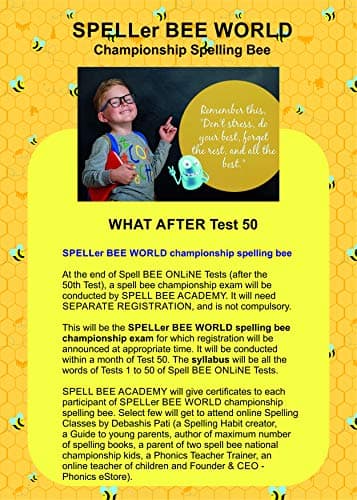 Spelling Bee Exams [Flexibound] [Jan 01, 2020] Debashis Pati (1st individual to write preparatory books on various topics of "multiple" Spelling bee competitions in India. Has authored maximum spellin 4