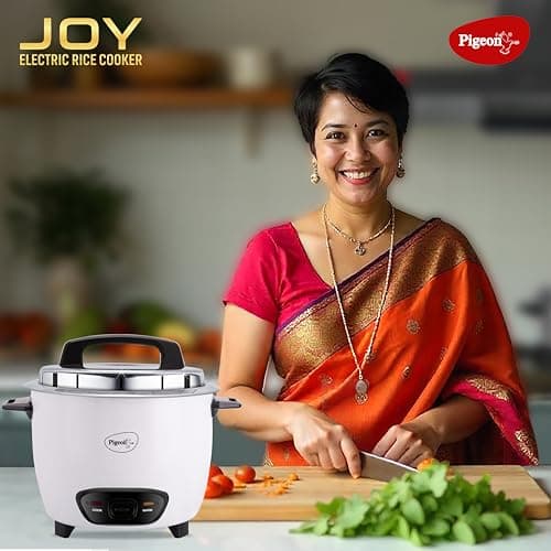 Pigeon by Stovekraft Joy 1.8 Liter Electric Rice Cooker 700 Watt, White 2