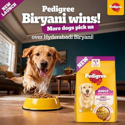Pedigree Adult Dry Dog Food, New Chicken Biryani Flavour, 2.8kg, Protein of 4 Chicken Pieces, Vitamin D3 of 6 Eggs, Calcium of 7 Cups of Yogurt, 100% Complete and Balanced Nutrition​ 3