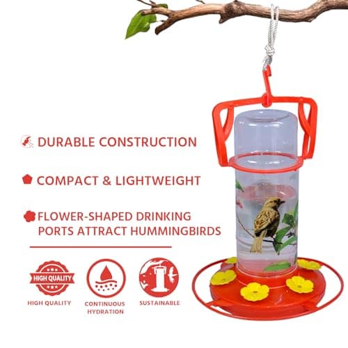 Amijivdaya Hummingbird Water Feeder, 6 Ports, 900ml Capacity 4