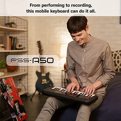 Yamaha PSS-A50 Portable Mini Keyboard – 37 Keys, Black, Compact & Lightweight, Built-in Sounds & Rhythms, Battery Operated, Ideal for Beginners & Travel 2