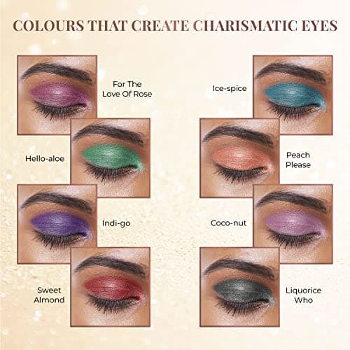 Just herbs 8 in 1 Herbal Metallic-shimmer finish, Long Lasting & Ultra Smooth Eye Shadow Lidsticks with Kumkumadi - 12gm (Herbi -Wore) 2