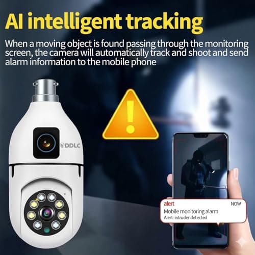 DDLC 4MP/8MP Dual Lens WiFi CCTV Camera for Home Indoor | 360° Pan Tilt | Night Vision | Motion Detection | Two Way Audio | Wireless Security Camera with Mobile App V380 Pro (Dual Lens Light Camera) 5