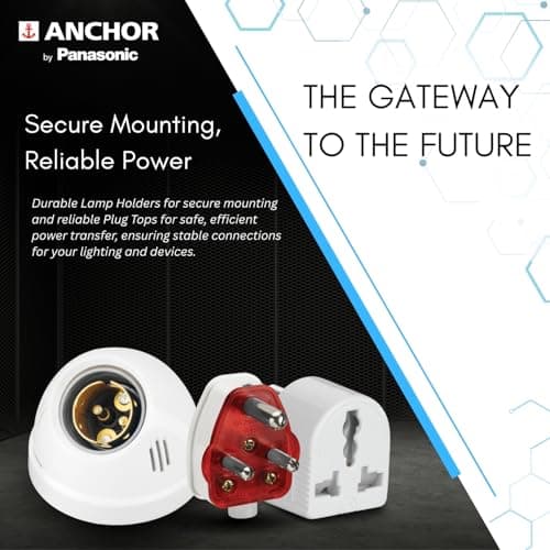 Anchor by Panasonic Super Plug Top 16A, 3 Pin, ISI Certified, Sleek White Finish, Ideal for ACs, Geysers, Washing Machines – Pack of 1 3