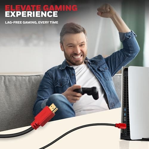 Honeywell HDMI 1.4 Cable with Ethernet (32.8ft/10M) High Speed HDMI Cable 10.2GBPS | Supports 3D /4Kx2K Ultra High Definition | 3D Home Theatre | 3D Gaming | Black 5