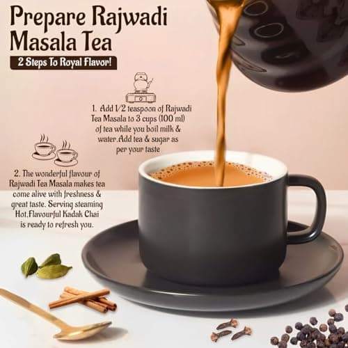 JAWAI RAJWADI TEA MASALA | Chai Masala | Masala Tea | Spiced Tea | Immunity Booster | Helps in Cold & Cough | 100% Natural Spices |Made with Cardamom, Ginger, Black Pepper, Cinamom & Clove (100 Grams) 4