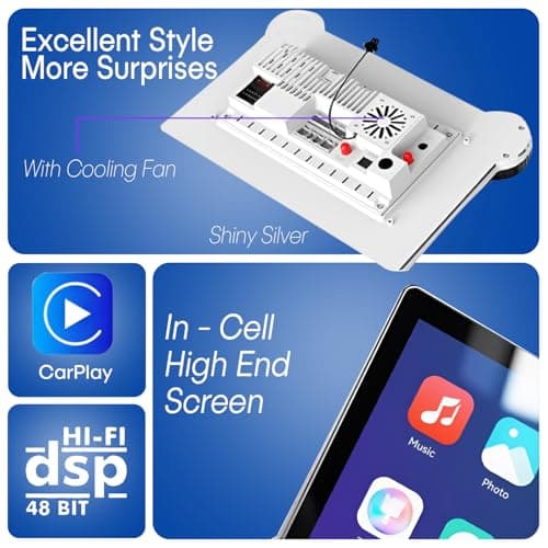 Diamond 2K Car Android System Touch Screen 4GB+64GB|4 Core|Wireless Carplay Adapter & Android Auto | Car Stereo |Universal All Cars| Including AHD Rear View Camera| 1+1 Years Warranty | WAD-06 5