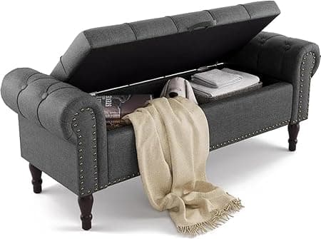 Elegant Couch Luxury Living Room Furniture Upholstery Comfortable Seating Classic Design Neutral Color Palette Home Decor Elegance Inviting Lounge Furniture (Grey)