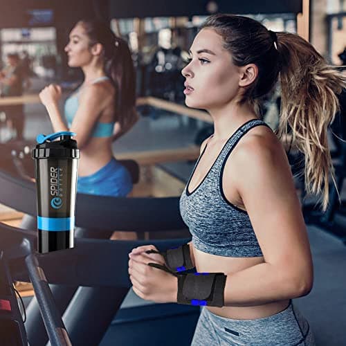 COOL INDIANS Promotion Protein Shaker Bottle with 2 Extra Compartment Jars, Water Shaker Bottle with Storage for Energy Powder Protein Nutrition Shaker Bottle for Gym Come with Compartment 3