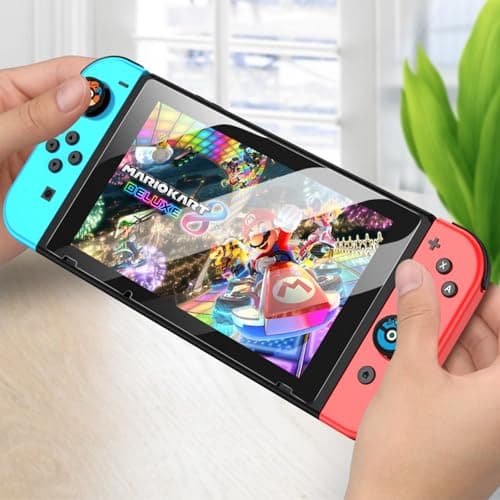 TecoKart® 4Pcs Joycon Thumb Grip Caps, Cartoon Analog Stick Grips Button Covers, Silicone Joystick Cover for Enhanced Comfort, Compatible with Nintendo Switch/Switch Lite/OLED 6