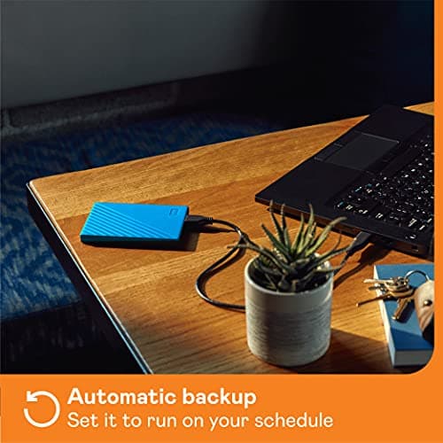 Western Digital WD 2TB My Passport Portable Hard Disk Drive, USB 3.0 with Automatic Backup, 256 Bit AES Hardware Encryption,Password Protection,Compatible with Windows and Mac, External HDD-Blue 3
