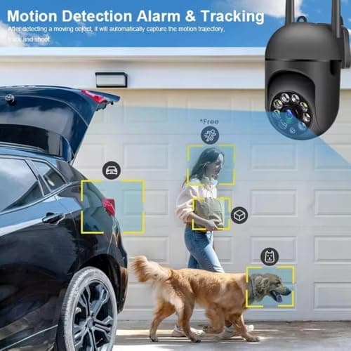 Maizic Smarthome 2K 3MP Full HD Wi-Fi CCTV Camera for Home | 360� Wireless Indoor Security Cam with AI Human Detection, Motion Tracking, Night Vision, 2-Way Audio | Mini FX (Black) 3