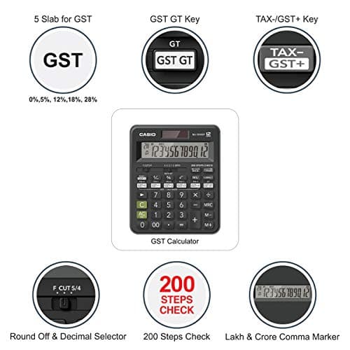 Casio MJ-120GST GST Financial Calculator (Black) 2