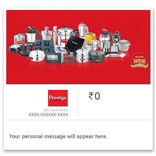 TTK Prestige| E-Gift Card | Instant Delivery | Valid for online & in-store purchases | 6 months validity
