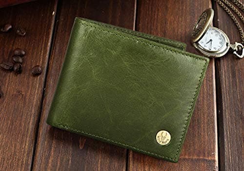 WildHorn RFID Protected Leather Wallet for Men,Green 3