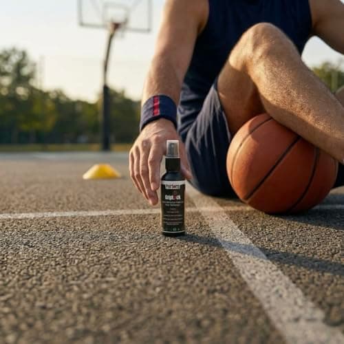 Grip Spray for Sports | Anti Slip Sweat Control | Reactivates on Rub | Long Lasting Grip for Gym, Cricket, Football, Badminton | Perforn GripLock | 50ML 5