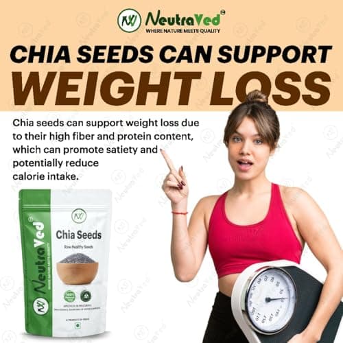 NeutraVed Chia Seeds 250g | Raw & Unpolished Superfood | High Fibre & Plant Protein | Rich in Omega-3 | Gluten-Free, Vegan-Friendly | Premium Edible Seeds for Weight Management 5
