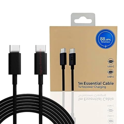 Moto 68W Original Type-C Cable 1M (3.3 FT) TurboPower Charging Cable Compatible With Motorola 60/50/40/30/Edge/Ultra/Fusion/ProNeo/razr/Stylus/G05/G85/G45/G64/ G84/G62/G54/G84/G54/E40/G35/G96/G82/G86
