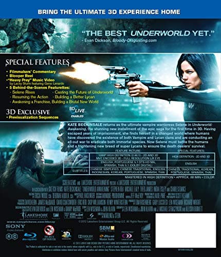 Underworld: Awakening (2012) (Blu-ray 3D & HD on Single Disc) (1-Disc) (Uncut | Region A & C Blu-ray | US Import) 2