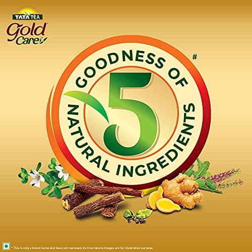 Tata Tea Gold Care 500 gram, Goodness Of Cardamom, Ginger Powder, Tulsi, Brahmi & Mulethi, Natural Ingredients, Exquisite Blend Of Tea, Rich In Taste, Black Tea 4
