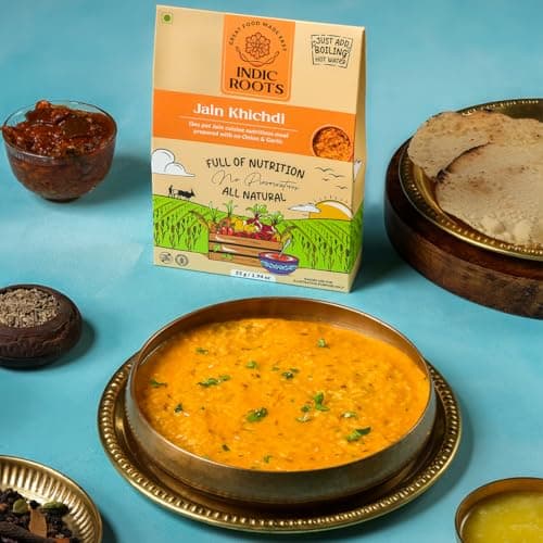 Indic Roots Jain Khichdi, Instant Food, Healthy Food, Ready To Eat Full Meal, No MSG, No Preservatives, 55 Gm (Pack of 4) 4
