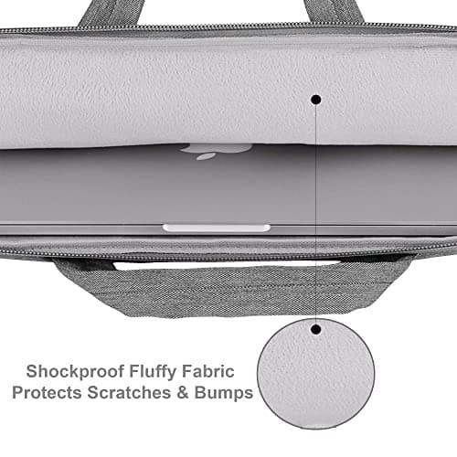 Probus 15.6 Inch Laptop Sleeve Briefcase Notebook Case Cover Handbag Business Office Travel Bag(Grey) 4