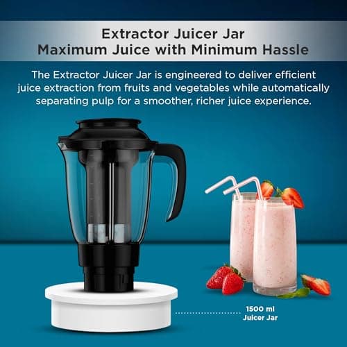 Butterfly Smart Plus 750W Mixer Grinder with 5 Jars | Multipurpose Jars - 3 Stainless Steel,1 PC Juicer Jar & 1 Grind & Store Jar | Heavy Duty Motor | 2 Years Manufacturer Warranty | Ink Blue 4