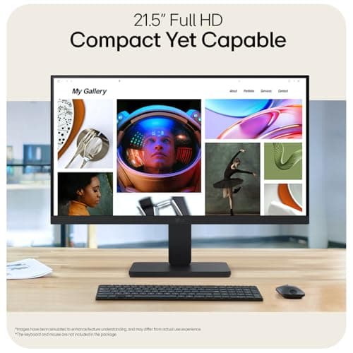LG 22U401A 54.61 cm (22 Inch) Full HD (1920x1080) VA Monitor with 100Hz, 5ms (GtG),VGA, HDMI, 3-Side Virtually Borderless Design, sRGB 99% (Typ.), HDR 10, 1ms MBR, Reader Mode, Flicker Safe (2026) 5