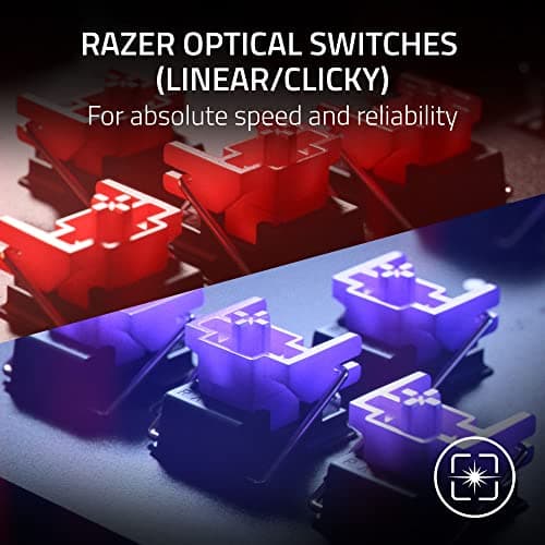 Razer Huntsman V2 Optical Gaming Keyboard: Fastest Clicky Optical Switches w/Quick Keystrokes & 8000Hz Polling Rate - Doubleshot PBT Keycaps - Dedicated Media Keys & Dial - PUBG: Battleground Edition 3