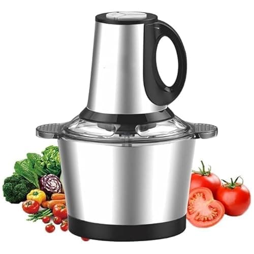 Yajunshi Electric Chopper 2L Stainless Steel | Heavy Duty Meat Grinder, Vegetable Chopper & Food Processor | Multipurpose Mixer Grinder Machine for Kitchen