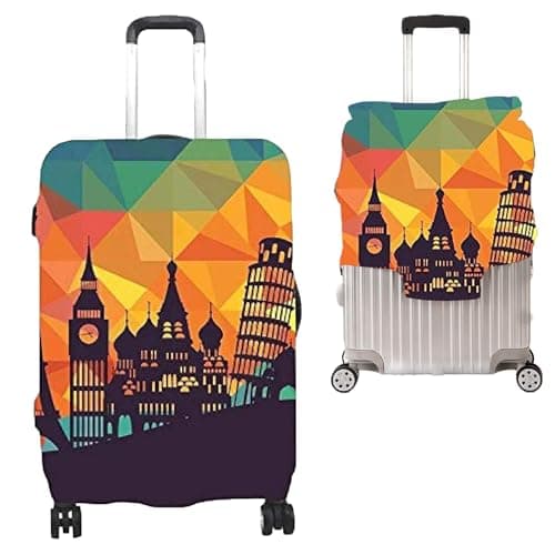 Handcuffs Luggage Cover Trolley Travel Covers, Washable Dust Proof Anti-Scratch Suitcase Protector (Multi Color Yellow, XL (31"-32"))
