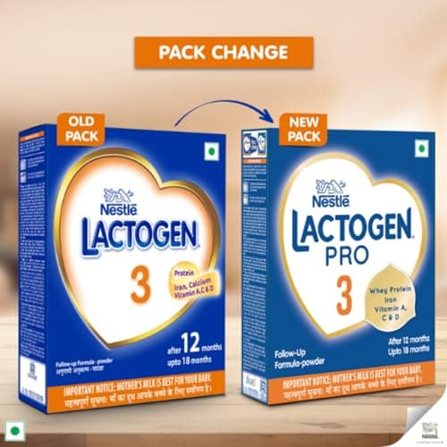 Lactogen Nestle Pro 3, Follow-Up Formula With Iron, Powder, Infant Whey Protein And Vitamins, After 12 Months Up To 18 Months, Bag-In-Box Pack, 800g (Pack of 2) 2